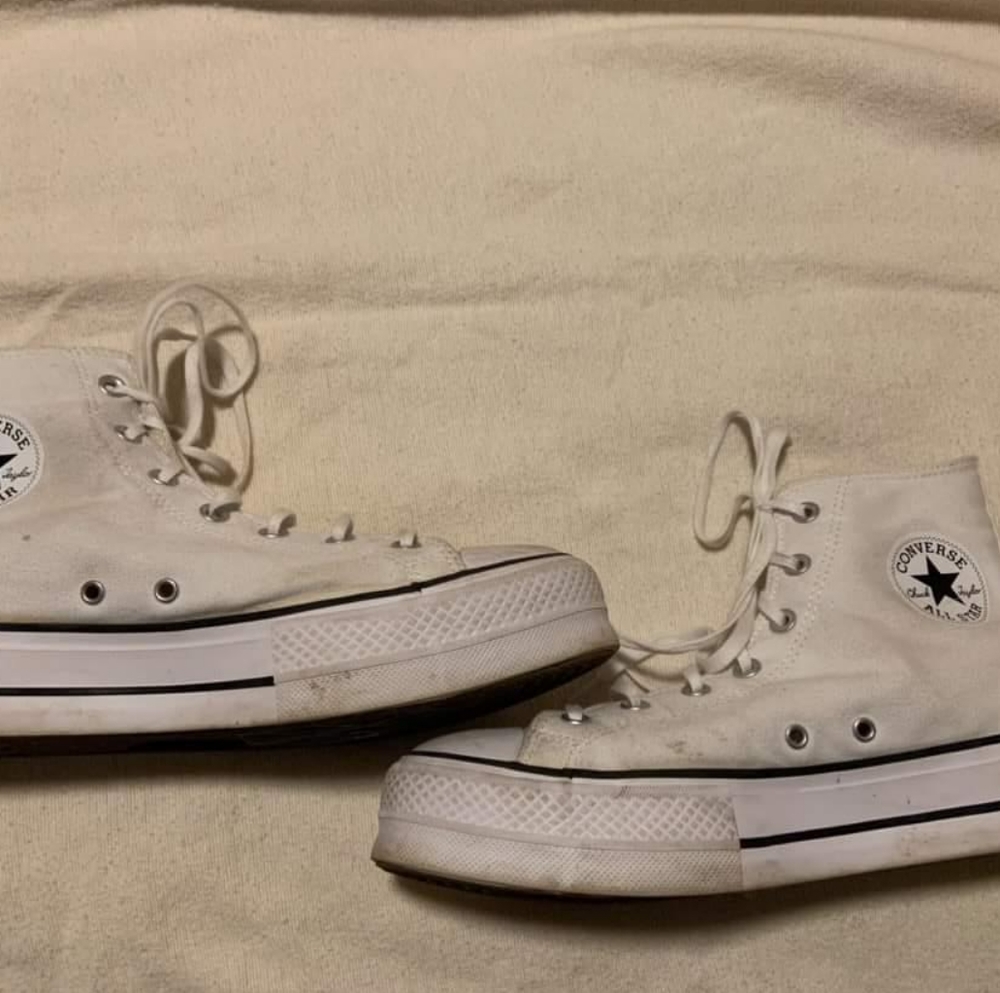 White Platform Converse